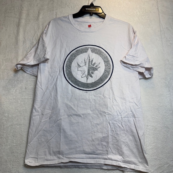 Hanes Other - Winnipeg Jets T-Shirt Mens Size Large White NHL Large Graphic Short Sleeve